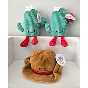 Target Giggle Scape Cactus and Cowboy Hat Plush Lot of 3